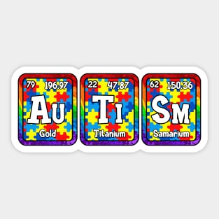 Autism Periodic Table Elements Chemistry Sticker